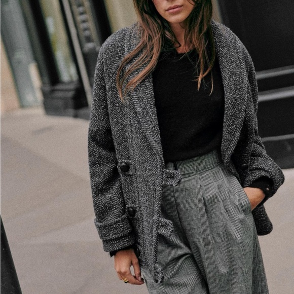 Sezane Jackets & Blazers - Sezane grey wool coat NWT